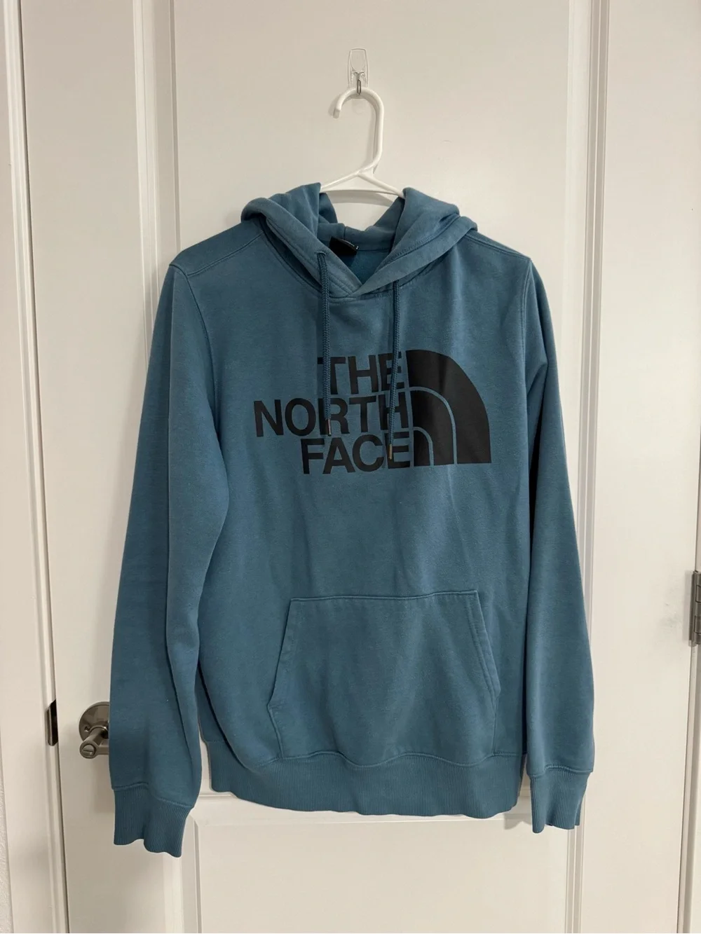 The North Face Teal Pullover Hoodie with Black Logo